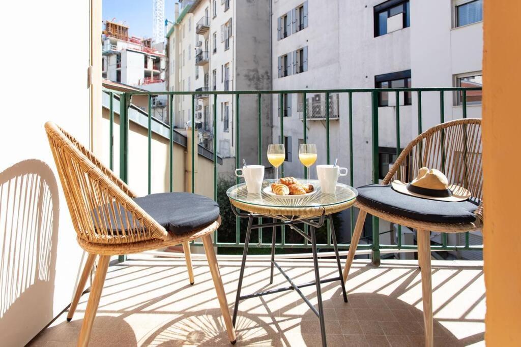 L19 1Bdr Massena Central 2Mins Sea/Promenadeac/Balcony Nizza Kültér fotó